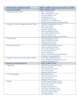NFP-DANCE BEHAVIOR PIPE TOPIC list in the DANCE STEPS