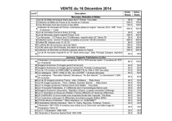 VENTE du 16 Décembre 2014