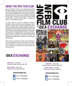 NFB Film Schedule - Cambridge Libraries and Galleries