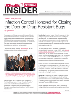 Infection Control Honored for Closing the Door on Drug