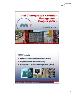 MTC Projects - Alameda County Transportation Commission