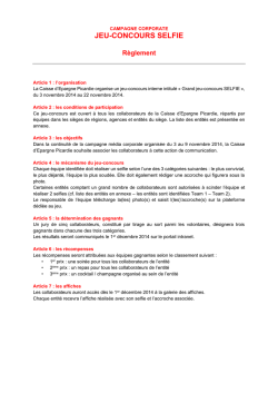 Grand jeu-concours selfie