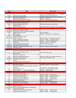 2013-2014 SCPS District Events Calendar