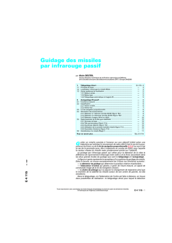 Guidage des missiles par infrarouge passif