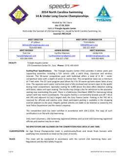 Meet Announcement - North Carolina Swimming