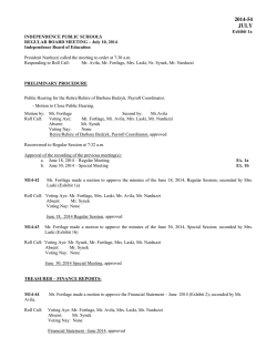 July 10, 2014 - Independence Local Schools