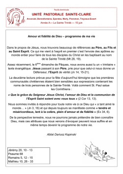 feuille dominicale du 15 juin