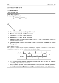 DS2 : Graphes eulériens