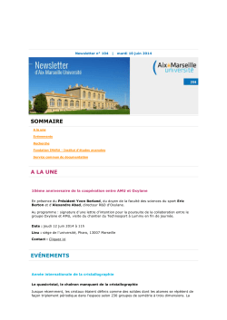 n°104 - 10 juin - Aix Marseille Université