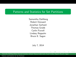 Patterns and Statistics for Set Partitions