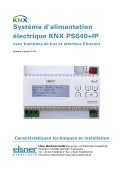 Fiche Technique KNX PS640+IP
