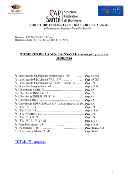 Liste des Chercheurs INSERM : - Université de Reims Champagne