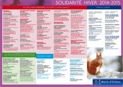 Solidarite hiver 2014 - 2015