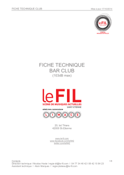 FICHE TECHNIQUE BAR CLUB
