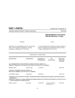 part i / partie i - Department of Justice