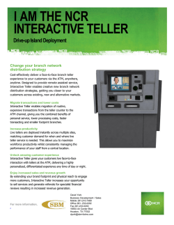 I AM THE NCR INTERACTIVE TELLER