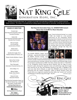BOARD OF DIRECTORS Nat King Cole Generation Hope, Inc