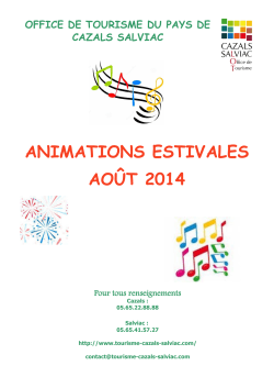 animations estivales août 2014 - Office de tourisme Cazals Salviac