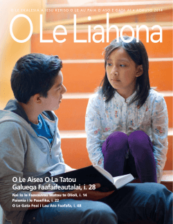 Aokuso 2014 O Le Liahona - The Church of Jesus Christ of Latter