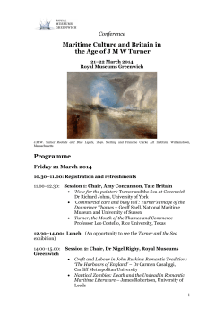 Maritime Culture and Britain in the Age of JMW Turner