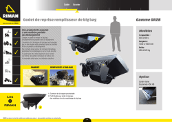 Godet de reprise remplisseur de big bag Gamme GR2B