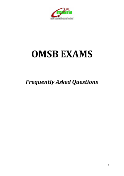 OMSB EXAMS - Prometric