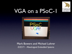 PSoC 1 VGA PRESENTATION