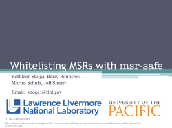 Whitelisting MSRs with msr-safe - VI-HPS