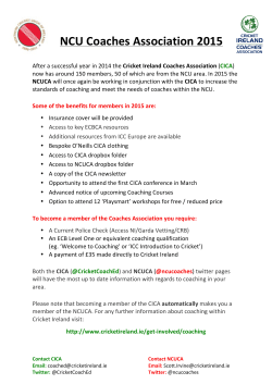 info on the NCU Coaches Association 2015