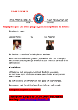 Inscription jusque ou 27.09.2014 bei Jessica Moning: jessi.moning
