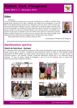 Newsletter - Basket Club Plougastel