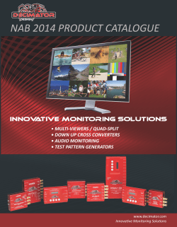 NAB 2014 PRODUCT CATALOGUE
