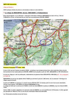 INFO 492 DESCARTES 1/ Le village de DESCARTES devenu BEN