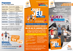 Open Sud de France 2014 Pré-programme