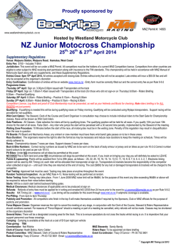 Entry Form - Motorcycling New Zealand