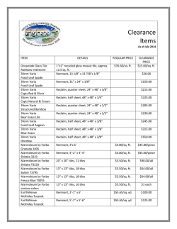 Clearance Items