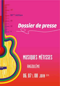 Dossier de presse - Festival Musiques Métisses