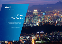 Country Tax Profile: Korea - Republic of