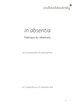 In absentia - dossier de presse