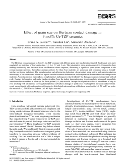 Effect of grain size on Hertzian contact damage in 9 mol% Ce-TZP