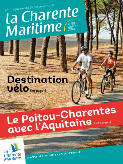 Le magazine du Département de la Charente-Maritime