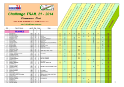 10 - Classement Challenge Trail 21 - 2014