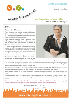 Edito - Vivre Plabennec