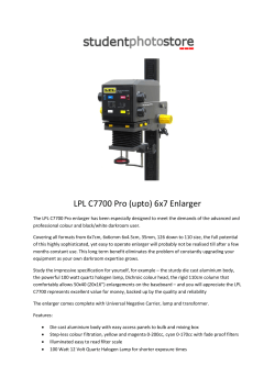 LPL C7700 Pro (upto) 6x7 Enlarger