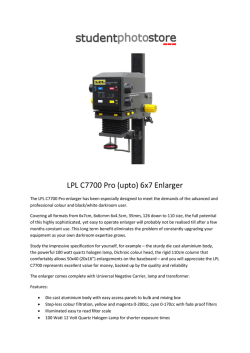 LPL C7700 Pro (upto) 6x7 Enlarger