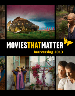 Jaarverslag 2013 - Movies that Matter