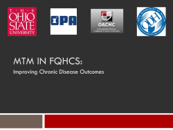 MTM in FQHCs - Ohio Association of Community Health Centers