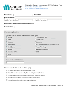 Medication Therapy Management Program Referral Form