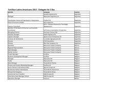 Fertilizer Latino Americano 2015 - Delegate list 3 Dec