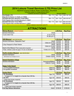 LTS Pricelist - Family and MWR Hawaii